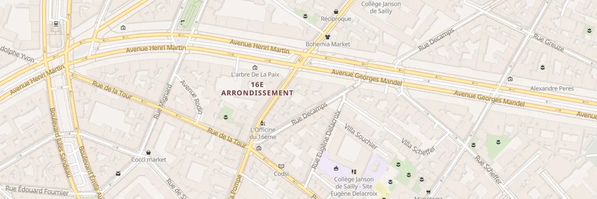 Plan du 78 Rue de la Pompe à Paris 16e Arrondissement