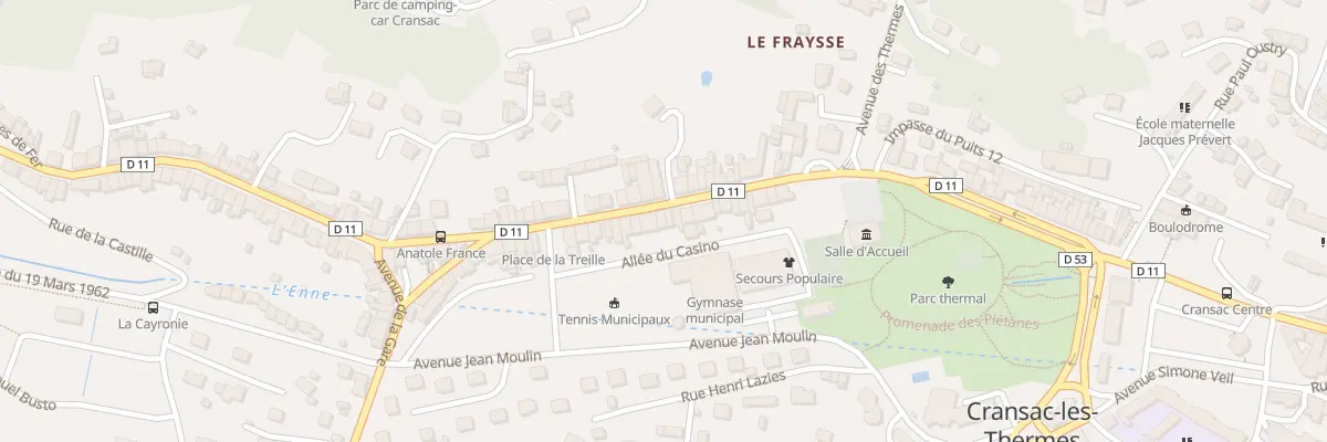 Plan du 139 Rue Anatole France à Cransac-les-Thermes