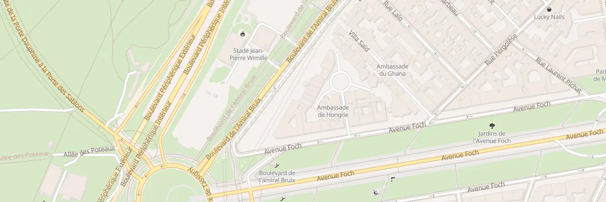 Plan du 9 Sq de l’Avenue Foch à Paris 16e Arrondissement