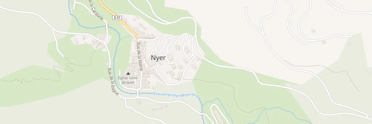Plan de la Rue du Château à Nyer
