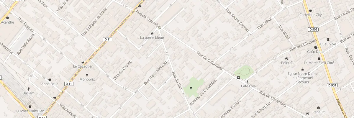 Plan du 72 Rue du Bac à Asnières-sur-Seine