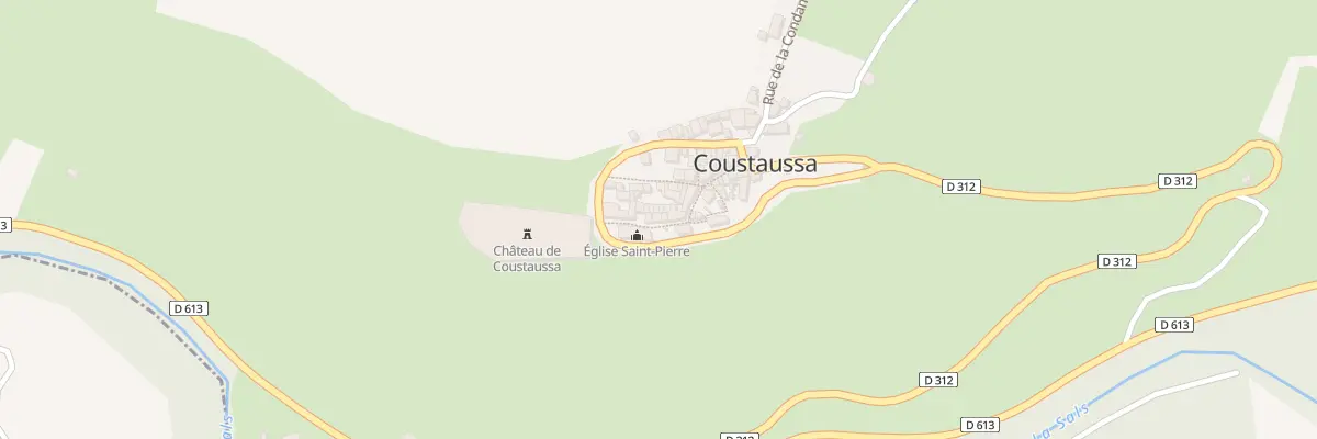 Plan du 1000 Le Village à Coustaussa