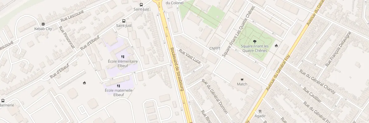 Plan du 98 Bd de Strasbourg à Amiens
