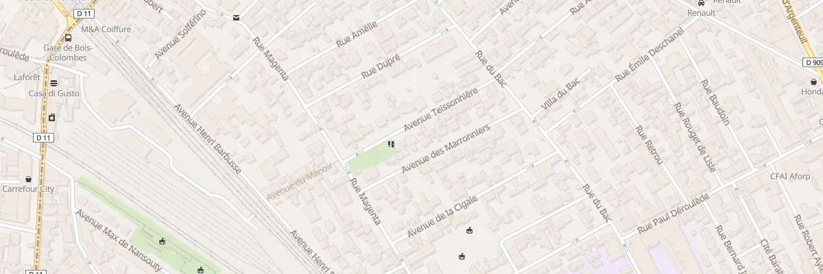 Plan du 8 Av Teissonnière à Asnières-sur-Seine