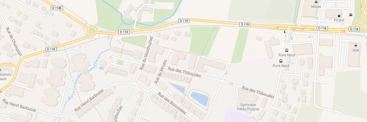 Plan du 16 Rue des Thiboudes à Saulx-les-Chartreux