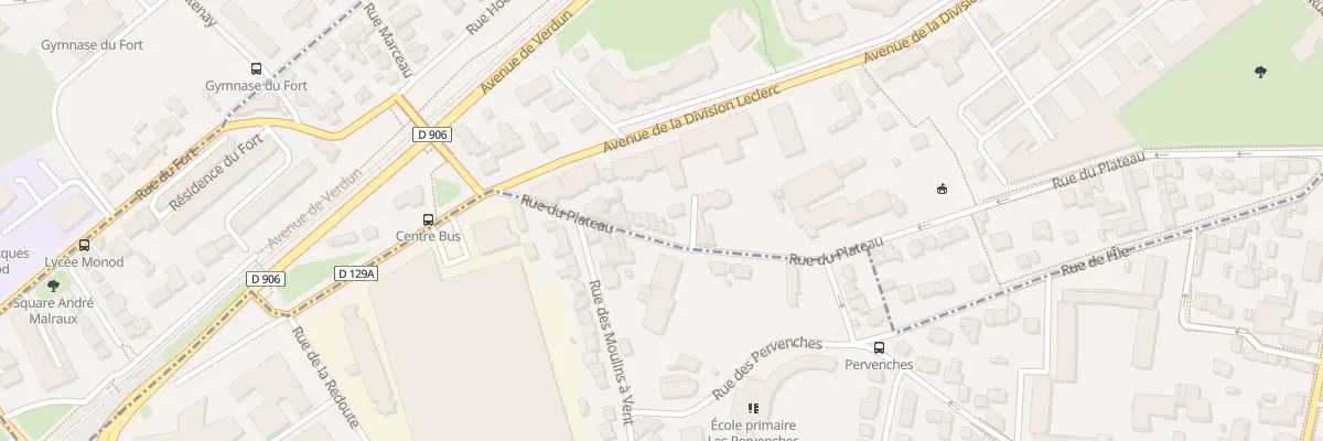 Plan du 100 Rue du Plateau à Châtillon