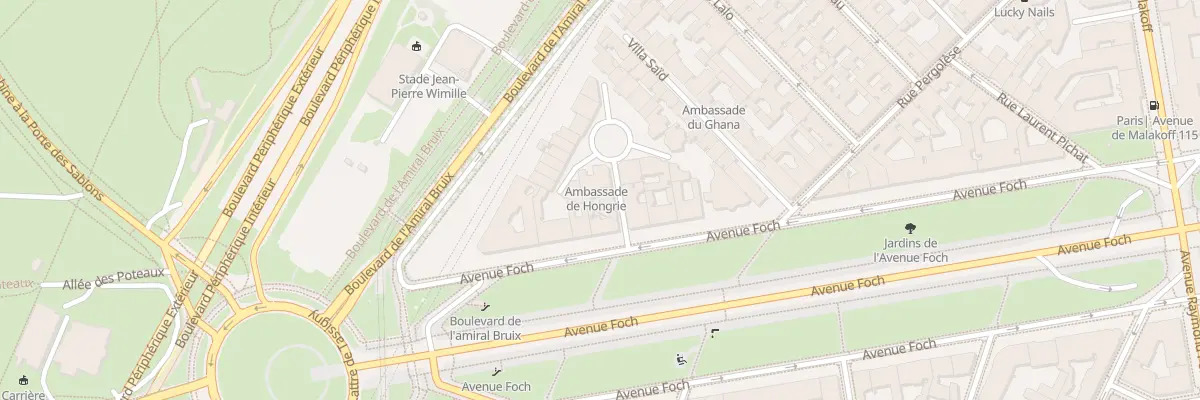 Plan du 3 Sq de l’Avenue Foch à Paris 16e Arrondissement