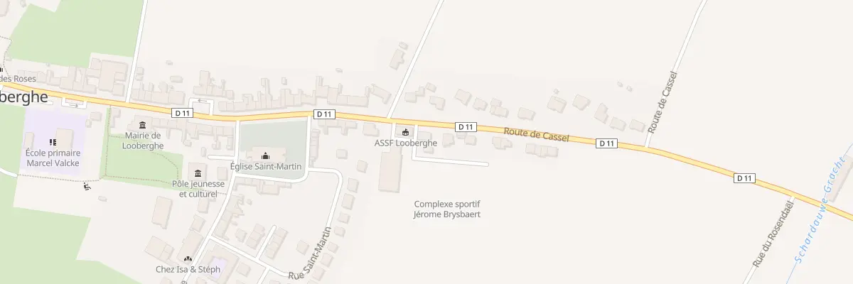Plan du 714 Rte de Cassel à Looberghe