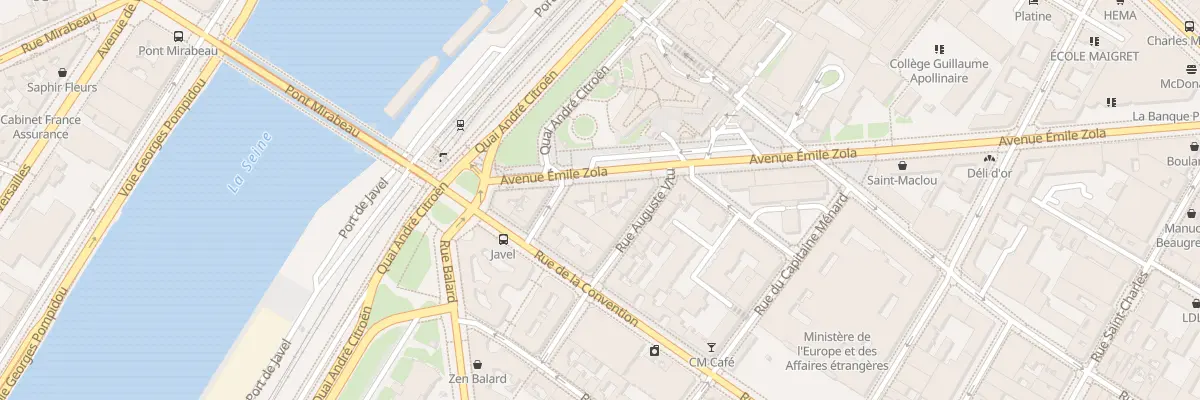 Plan du 8 Av Émile Zola à Paris 15e Arrondissement