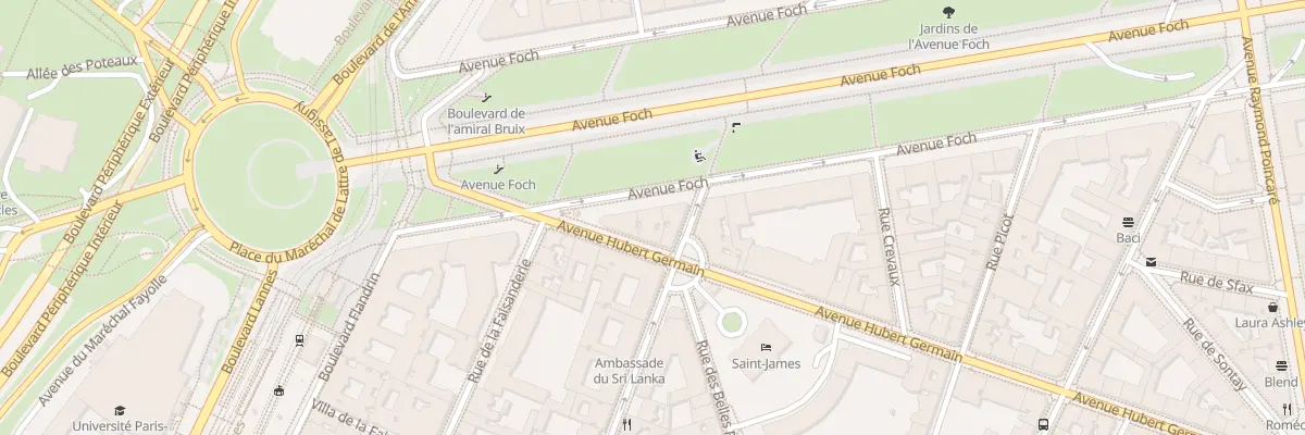 Plan du 75B Av Foch à Paris 16e Arrondissement