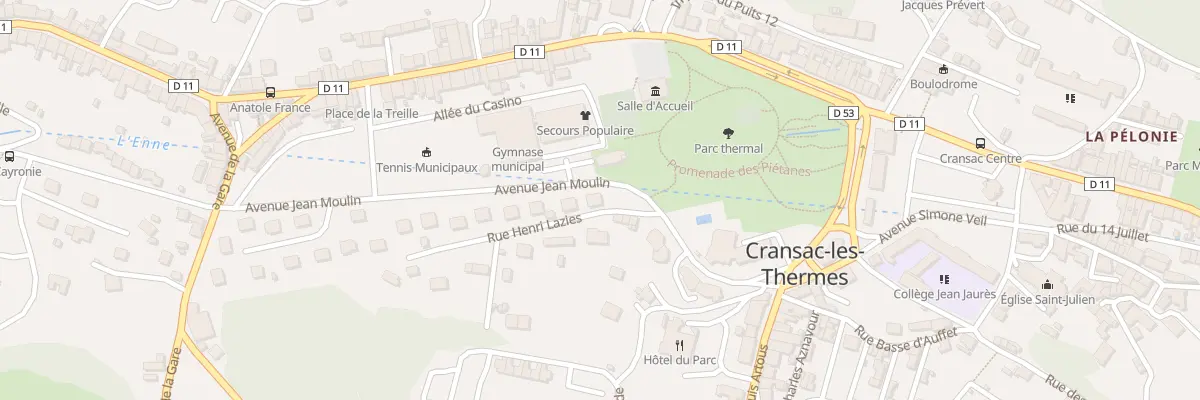 Plan du 225 Av Jean Moulin à Cransac-les-Thermes