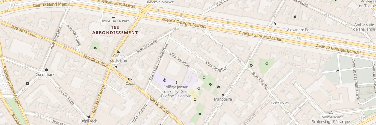 Plan du 9 Vla Souchier à Paris 16e Arrondissement