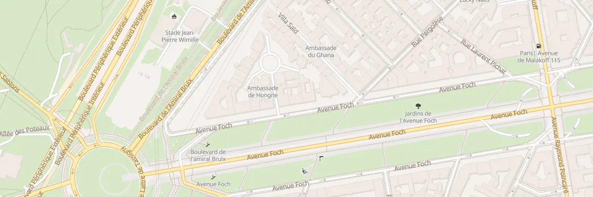 Plan du 76 Av Foch à Paris 16e Arrondissement
