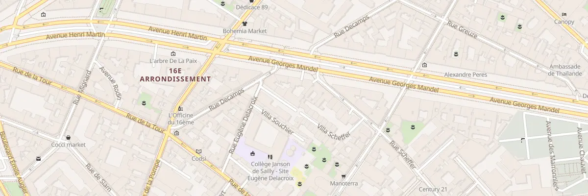 Plan du 5 Rue du Gal Langlois à Paris 16e Arrondissement