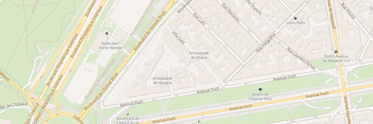 Plan du 10 Sq de l’Avenue Foch à Paris 16e Arrondissement