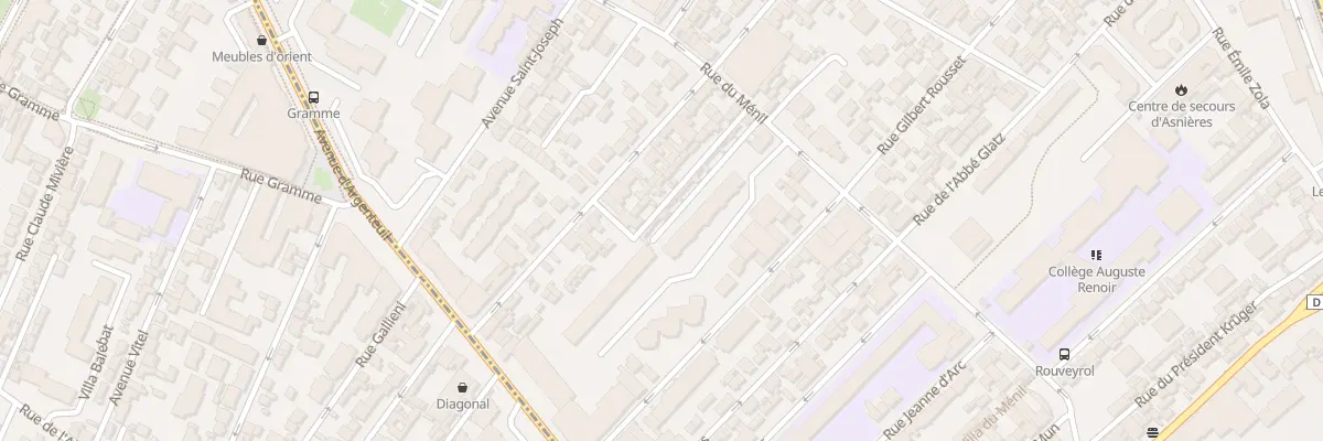 Plan du 7 Av Frédéric Roustan à Asnières-sur-Seine