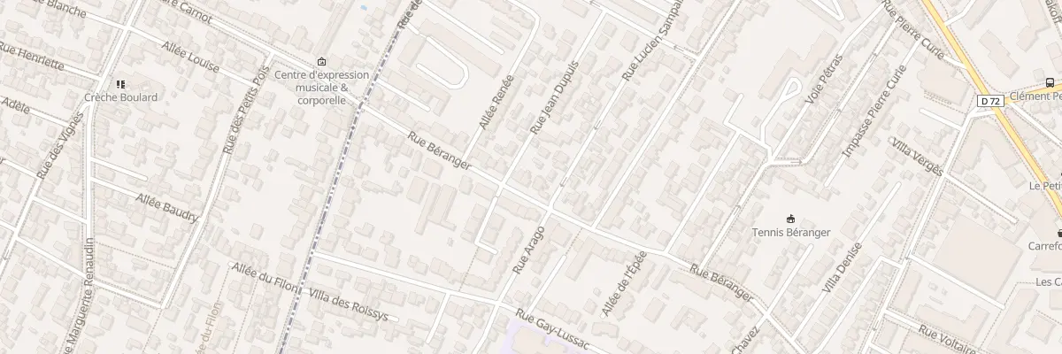Plan du 78 Rue Béranger à Châtillon