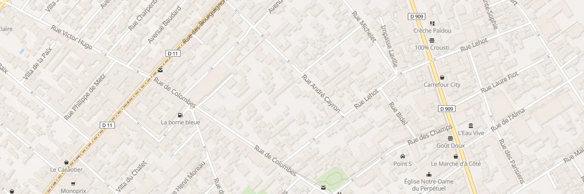 Plan du 13 Rue André Cayron à Asnières-sur-Seine