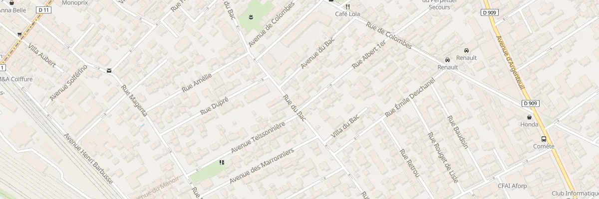 Plan du 1 Rue Albert 1 à Asnières-sur-Seine