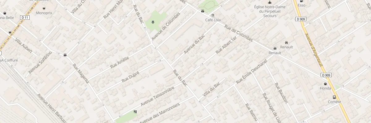 Plan du 6 Av du Bac à Asnières-sur-Seine