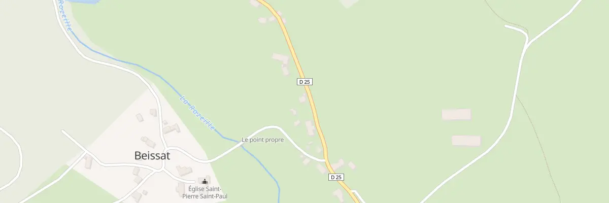 Plan du 8 Rte de Magnat à Beissat
