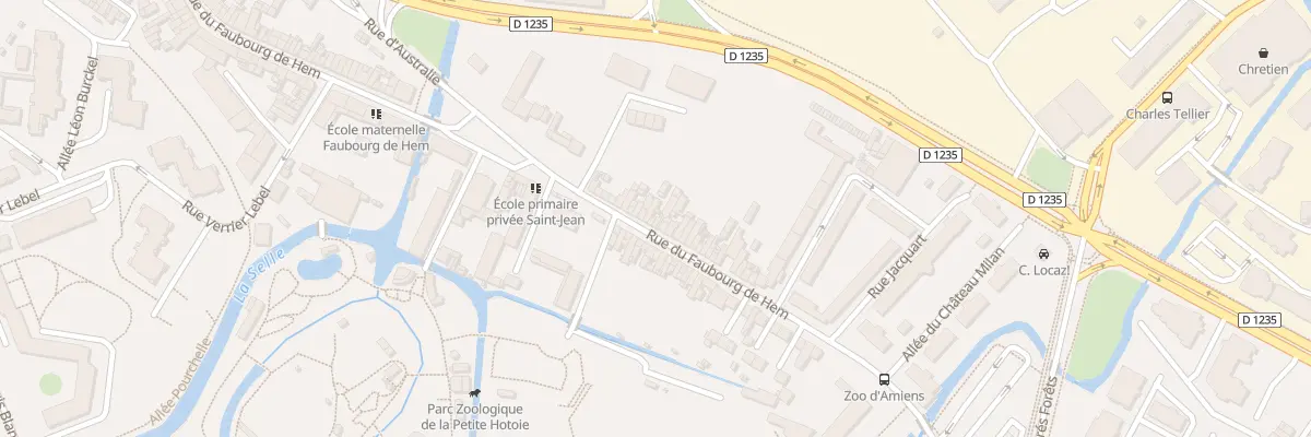 Plan du 86 Rue du Faubourg de Hem à Amiens