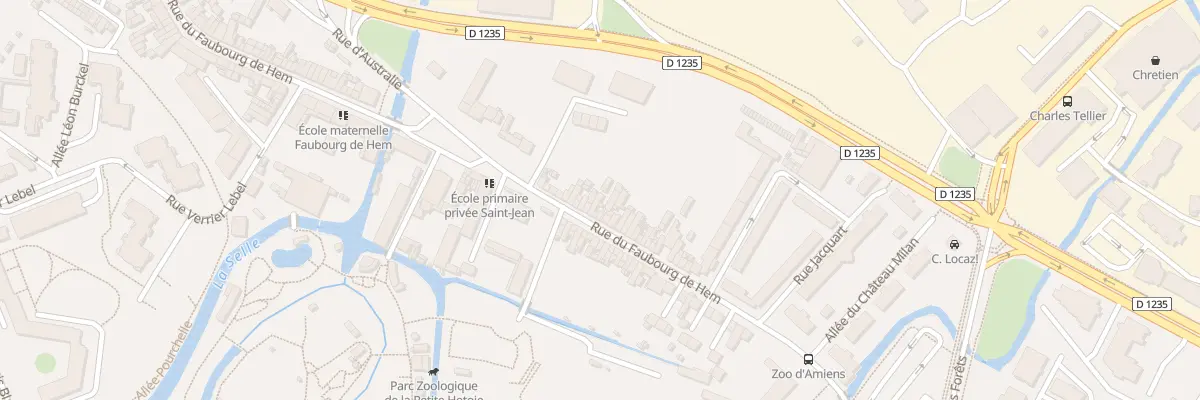 Plan du 88 Rue du Faubourg de Hem à Amiens