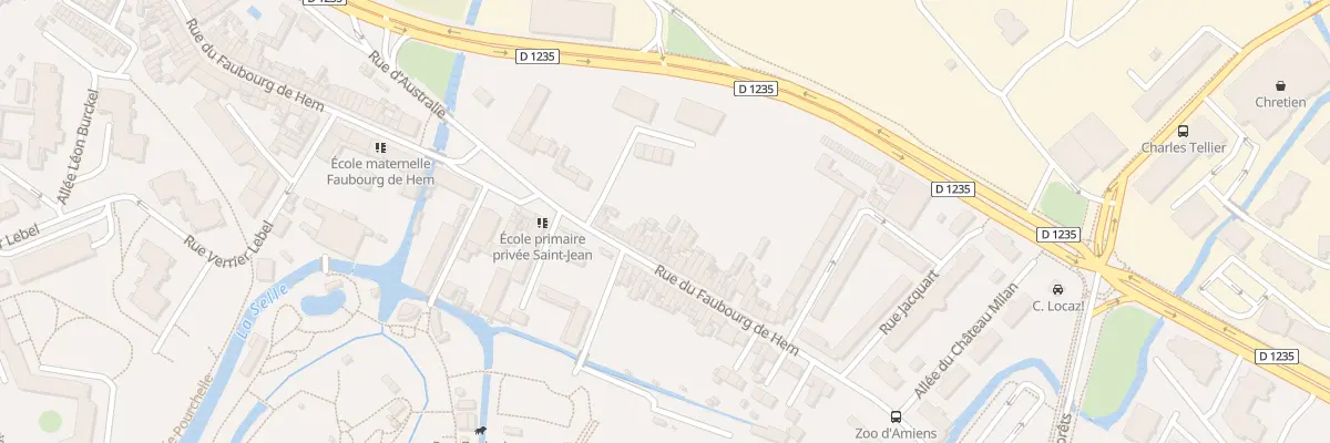 Plan du 92 Rue du Faubourg de Hem à Amiens
