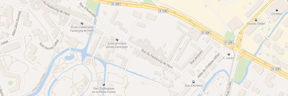 Plan du 84 Rue du Faubourg de Hem à Amiens