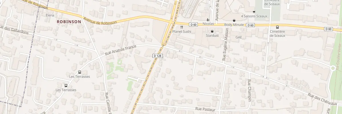 Plan du 57 Rue des Chéneaux à Sceaux