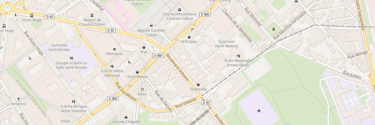 Plan du 9 Bd Voltaire à Issy-les-Moulineaux