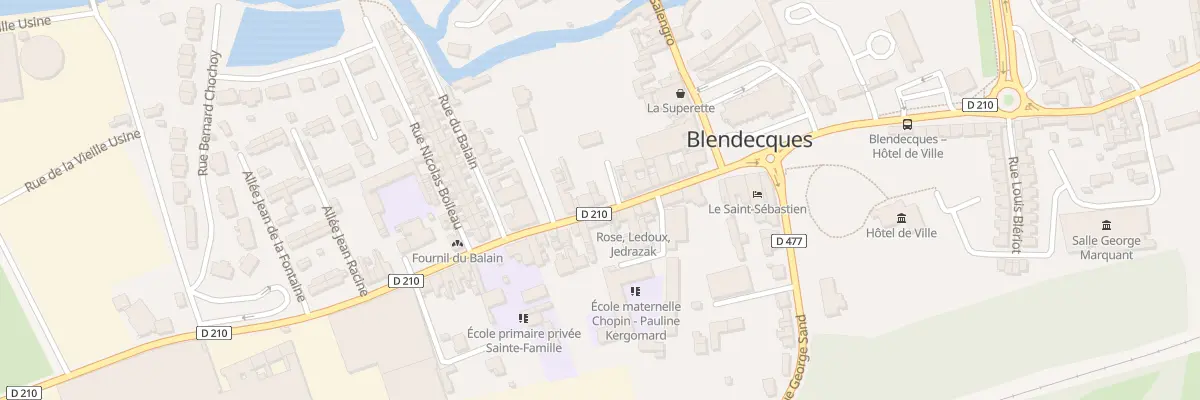Plan du 12 Rue Jean Jaurès à Blendecques