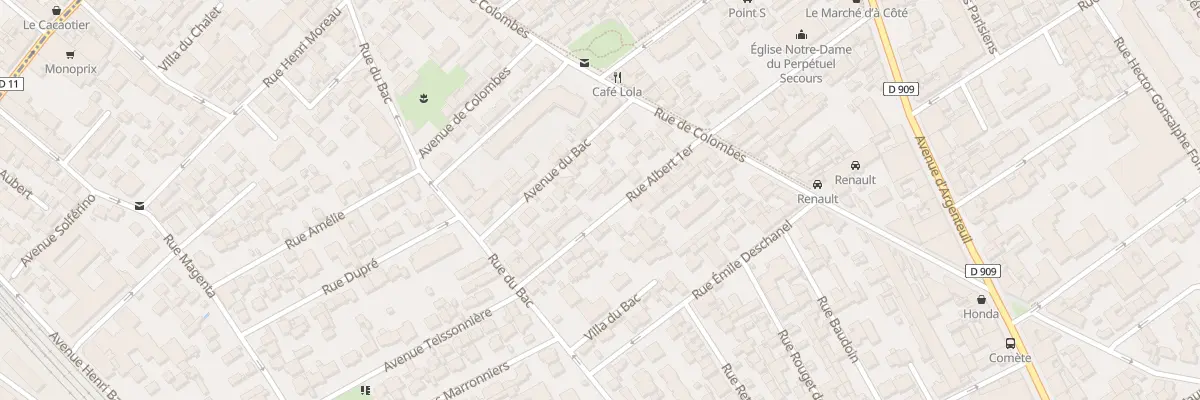 Plan du 11 Rue Albert 1 à Asnières-sur-Seine