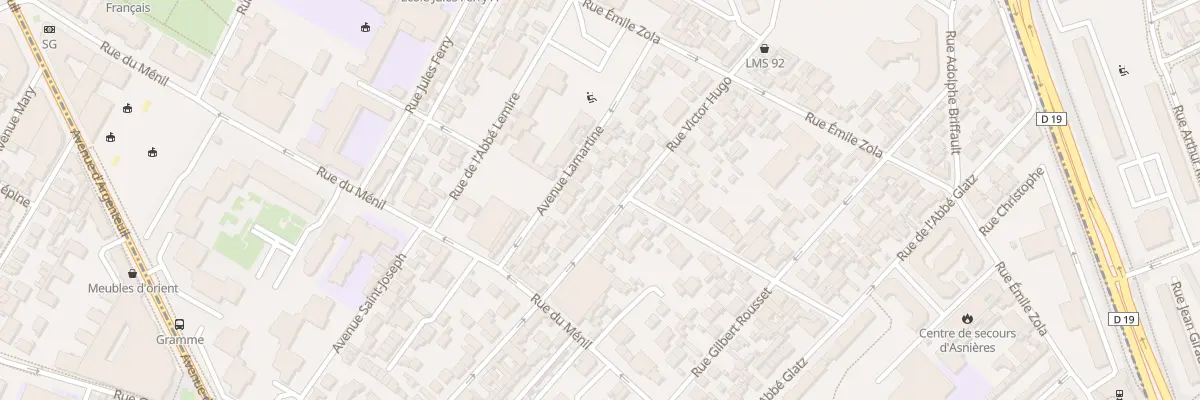Plan du 65 Rue Victor Hugo à Asnières-sur-Seine