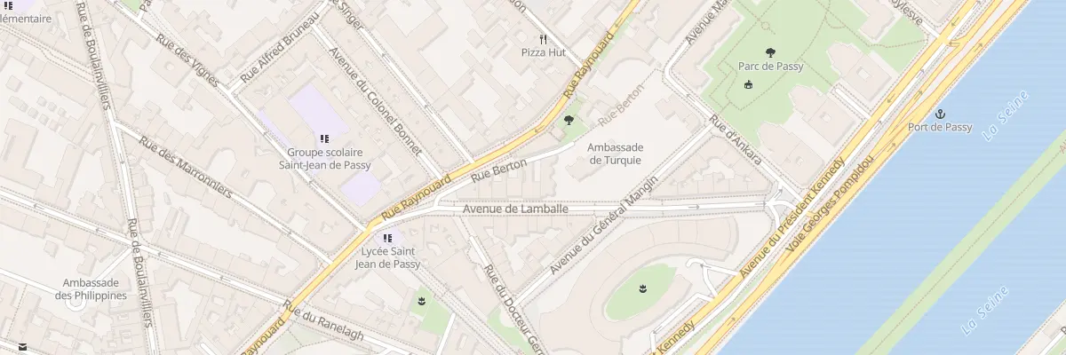 Plan du 20 Av de Lamballe à Paris 16e Arrondissement