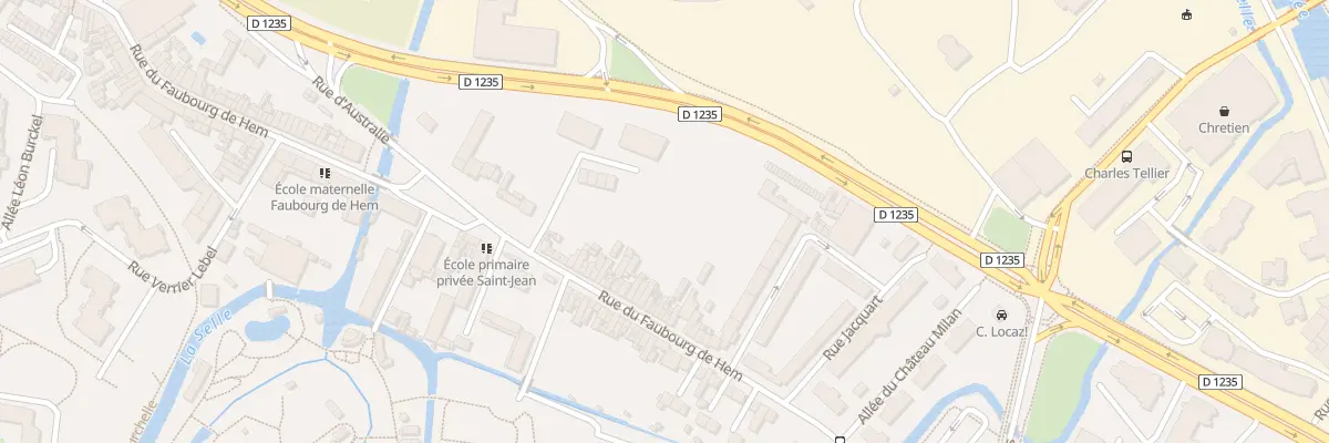 Plan du 74 Rue du Faubourg de Hem à Amiens