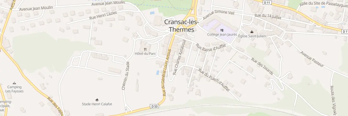 Plan du 247 Rue du Gal Louis Artous à Cransac-les-Thermes