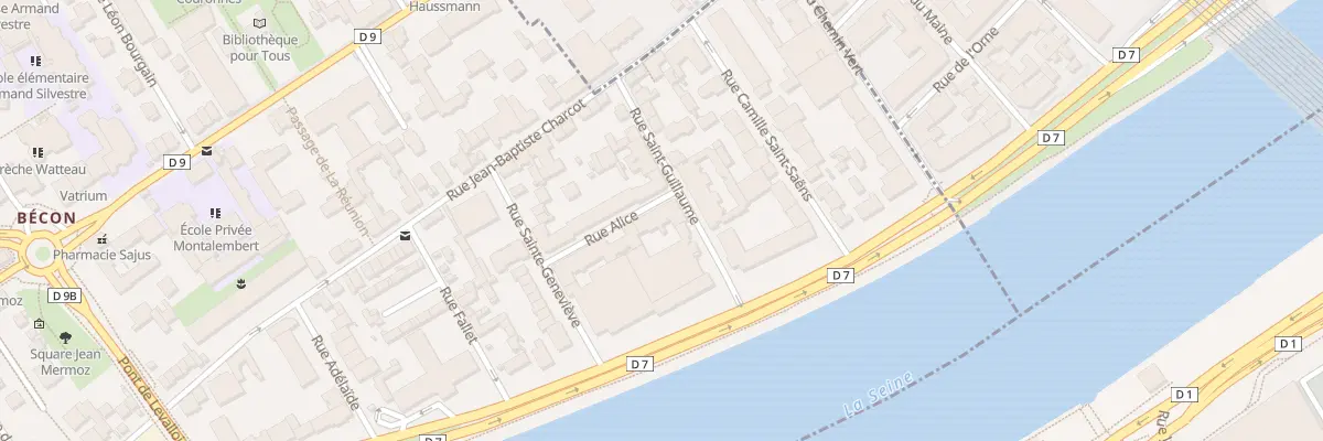 Plan du 8 Rue Alice à Courbevoie