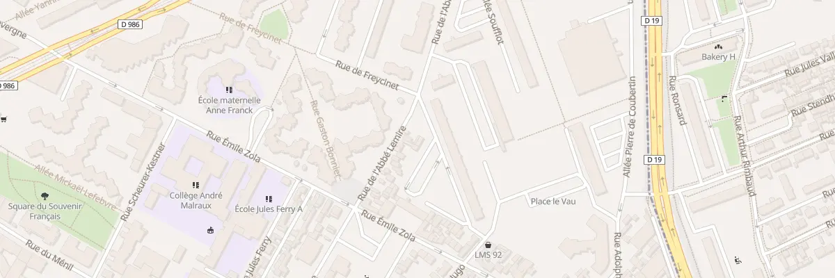 Plan du 46 Rue Abbe Lemire à Asnières-sur-Seine