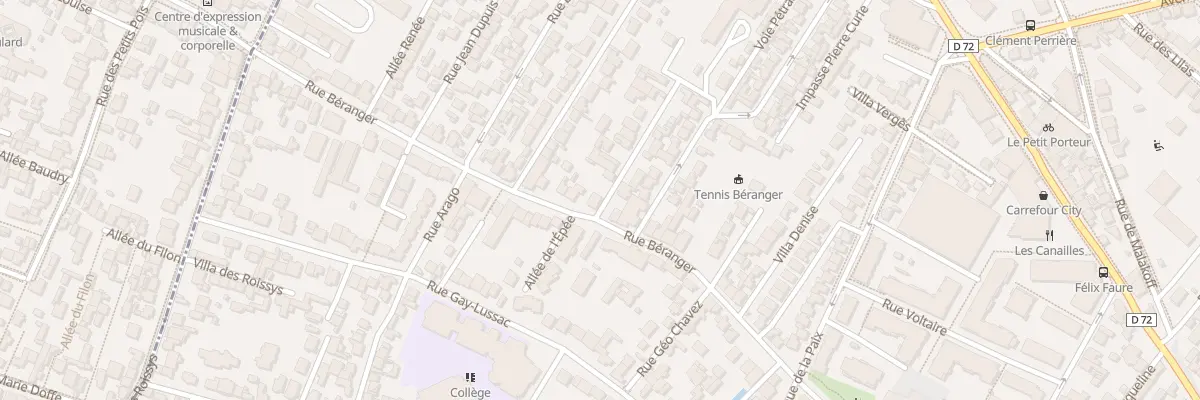 Plan du 52 Rue Béranger à Châtillon