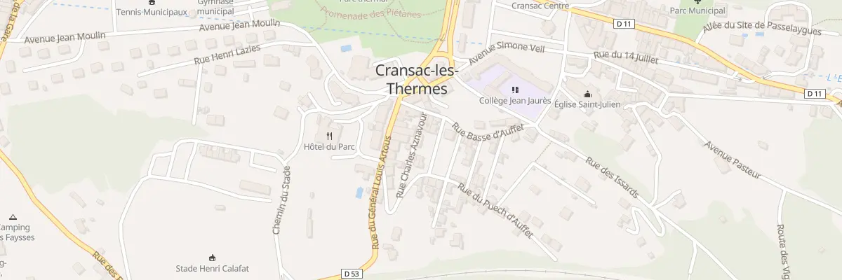 Plan du 35 Rue Charles Aznavour à Cransac-les-Thermes
