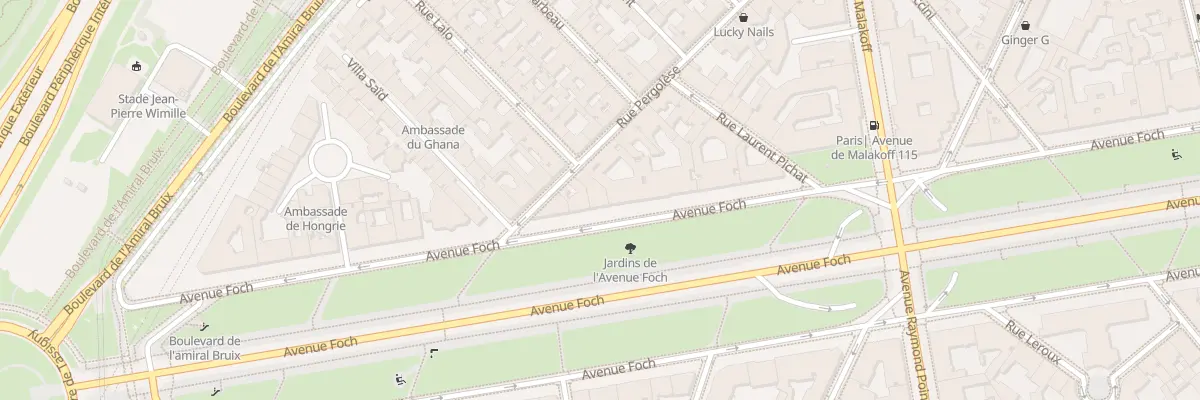 Plan du 62 Av Foch à Paris 16e Arrondissement