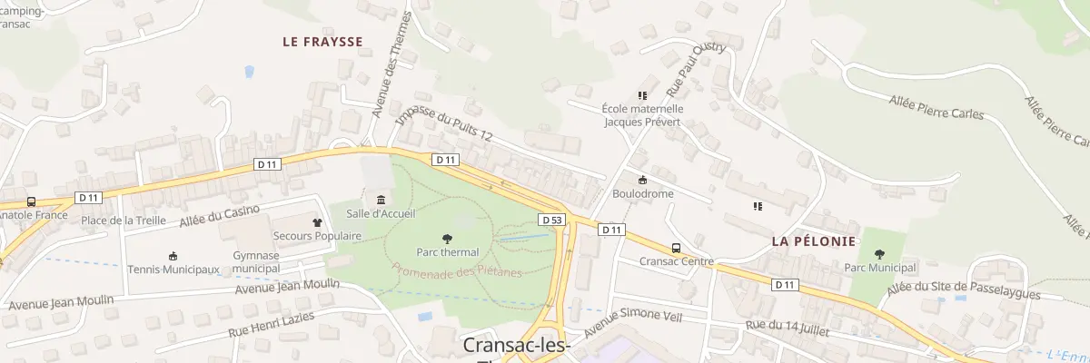 Plan du 36 Rue du 1er Mai à Cransac-les-Thermes