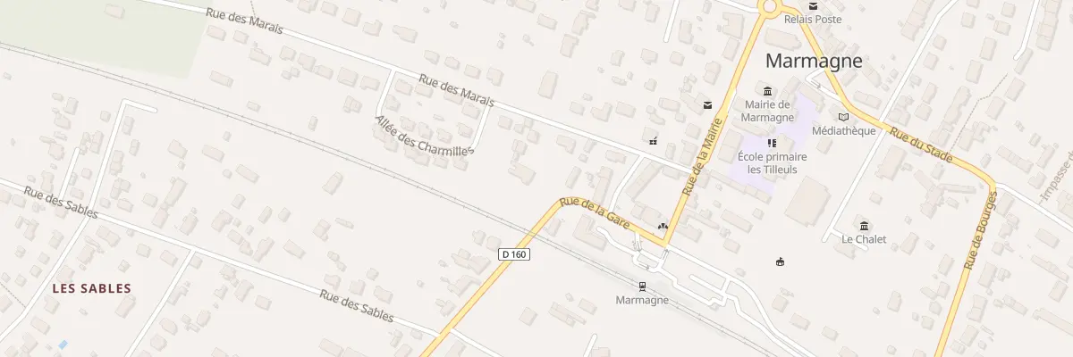 Plan du 1 Rue de la Gare à Marmagne