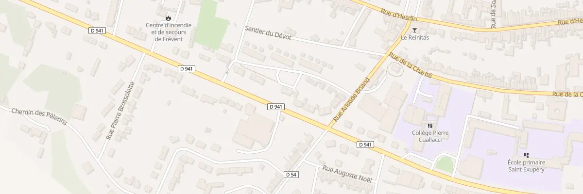 Plan du 1 Rue Roger Salengro à Frévent