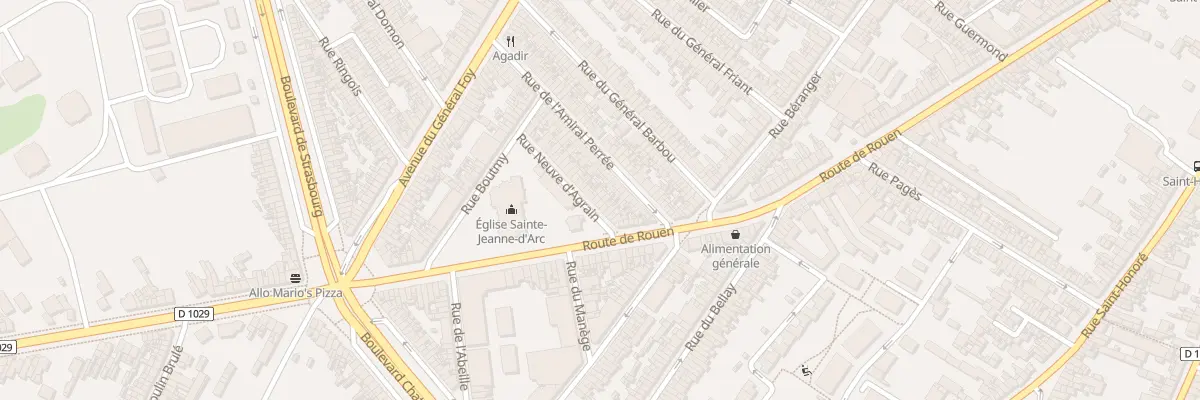 Plan du 12 Rue Neuve d’Agrain à Amiens