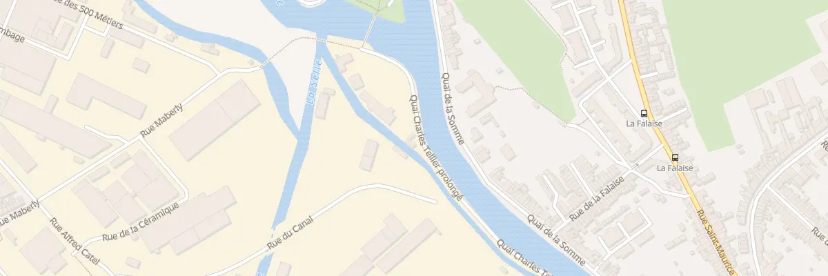Plan du 195 Quai Charles Tellier prolongé à Amiens