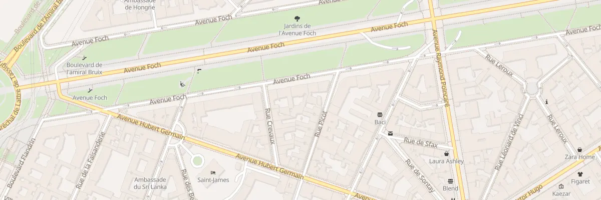 Plan du 55 Av Foch à Paris 16e Arrondissement