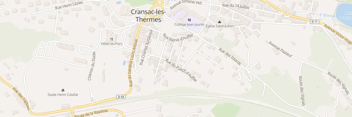 Plan du 66 Rue Jean Ferrat à Cransac-les-Thermes