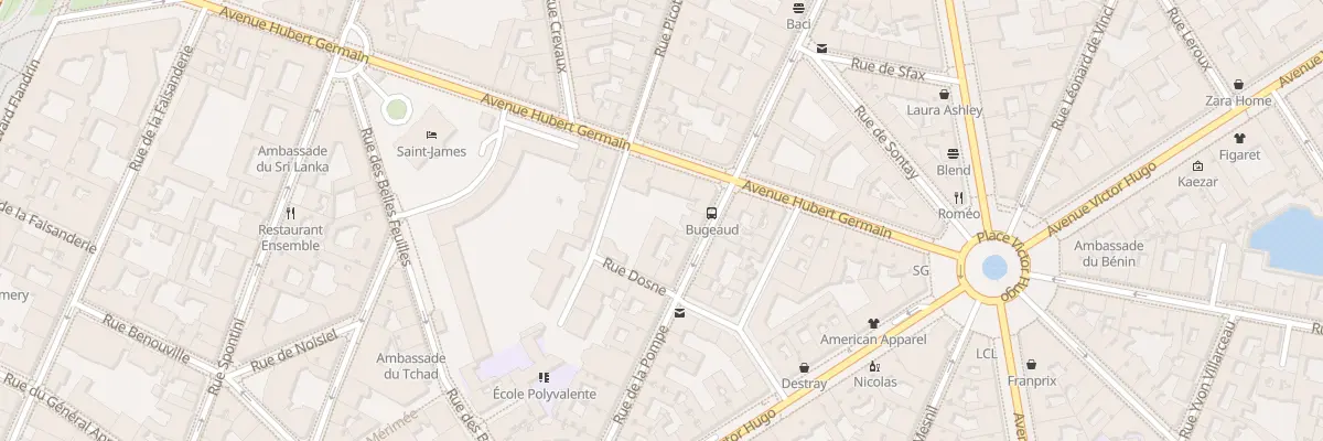 Plan du 19 Av Hubert Germain à Paris 16e Arrondissement